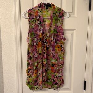 Floral Sleeveless Women's Top